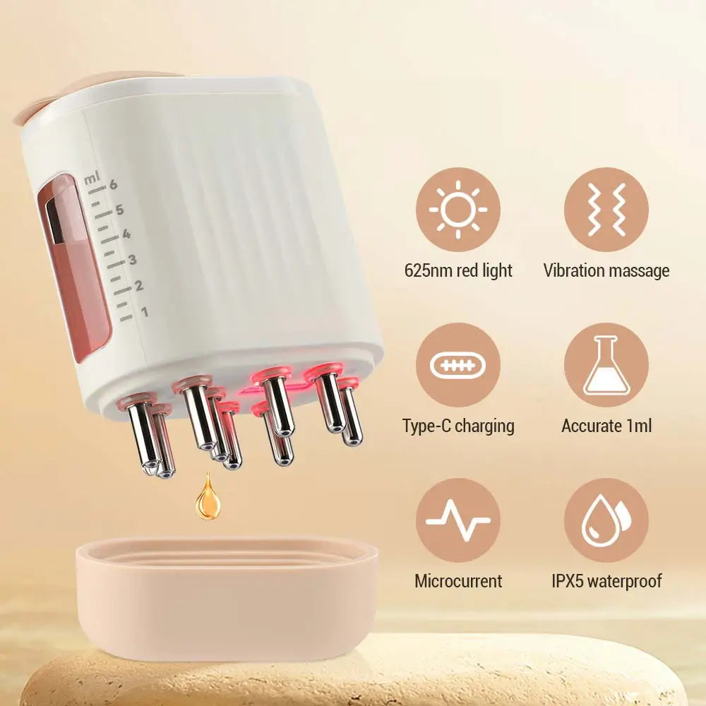 Advanced Hair Serum Applicator with Red Light Therapy